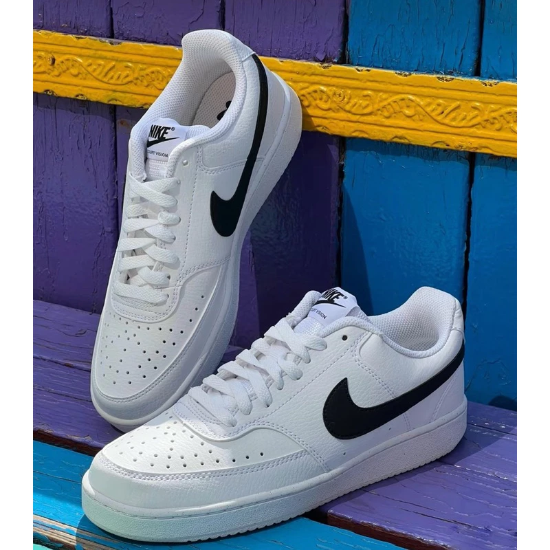Nike Court Vision 穿搭 板鞋 休閒鞋 簡約黑白 DH2987-101-細節圖2