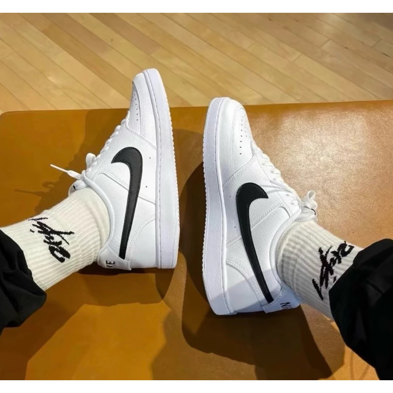 Nike Court Vision 穿搭 板鞋 休閒鞋 簡約黑白 DH2987-101-細節圖6