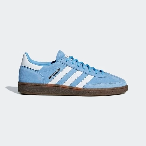 Adidas Handball Spezial BD7632 男女 休閒鞋 經典 復古 麂皮 三葉草 淺藍-細節圖3
