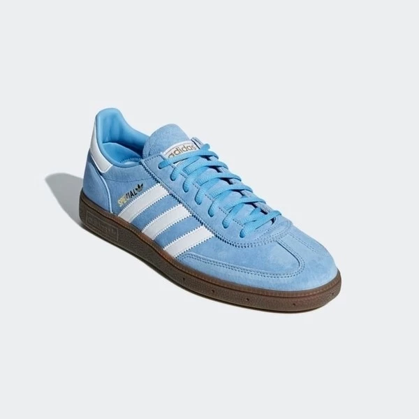 Adidas Handball Spezial BD7632 男女 休閒鞋 經典 復古 麂皮 三葉草 淺藍-細節圖7
