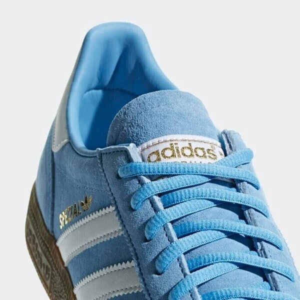 Adidas Handball Spezial BD7632 男女 休閒鞋 經典 復古 麂皮 三葉草 淺藍-細節圖10