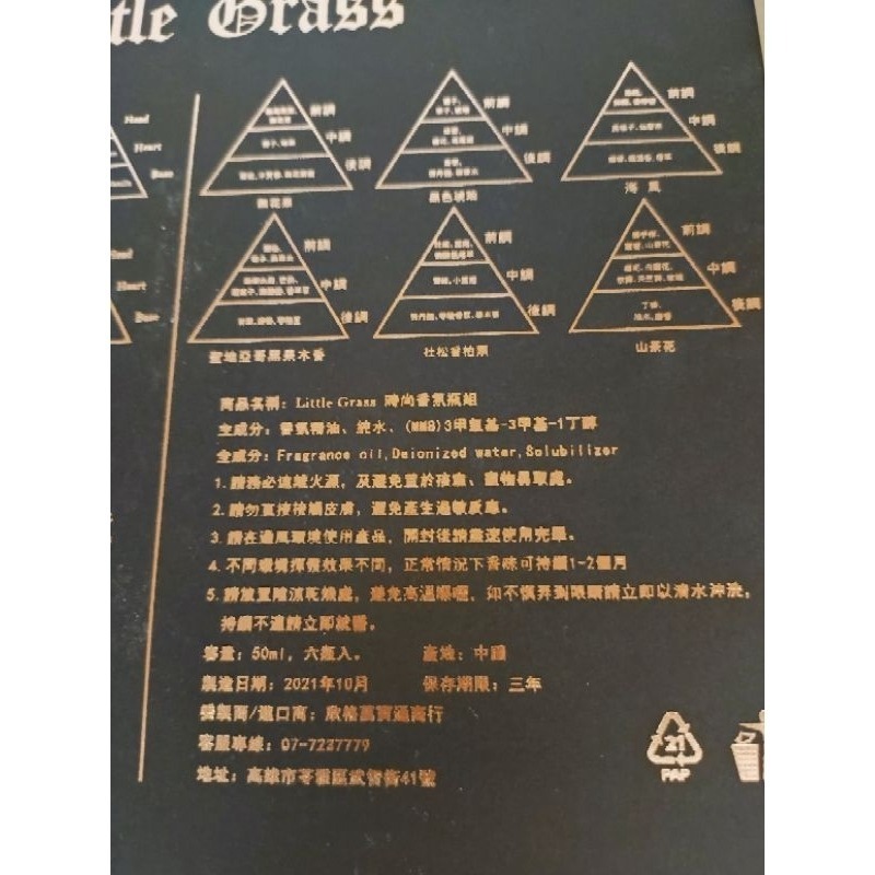 Little Grass 神秘深藍擴香禮盒 50ml*6 室內香氛★送禮首選★全新-細節圖2