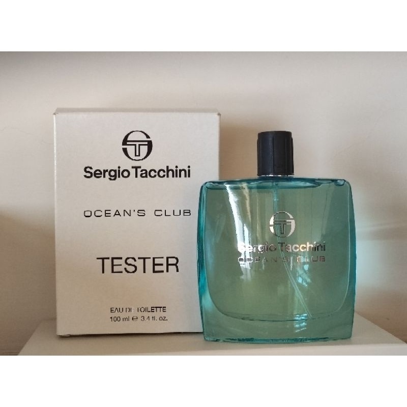 義大利Sergio Tacchini塞爾吉奧塔基尼Ocean＇s Club海洋水能量男性淡香水100mlTester全新-細節圖2