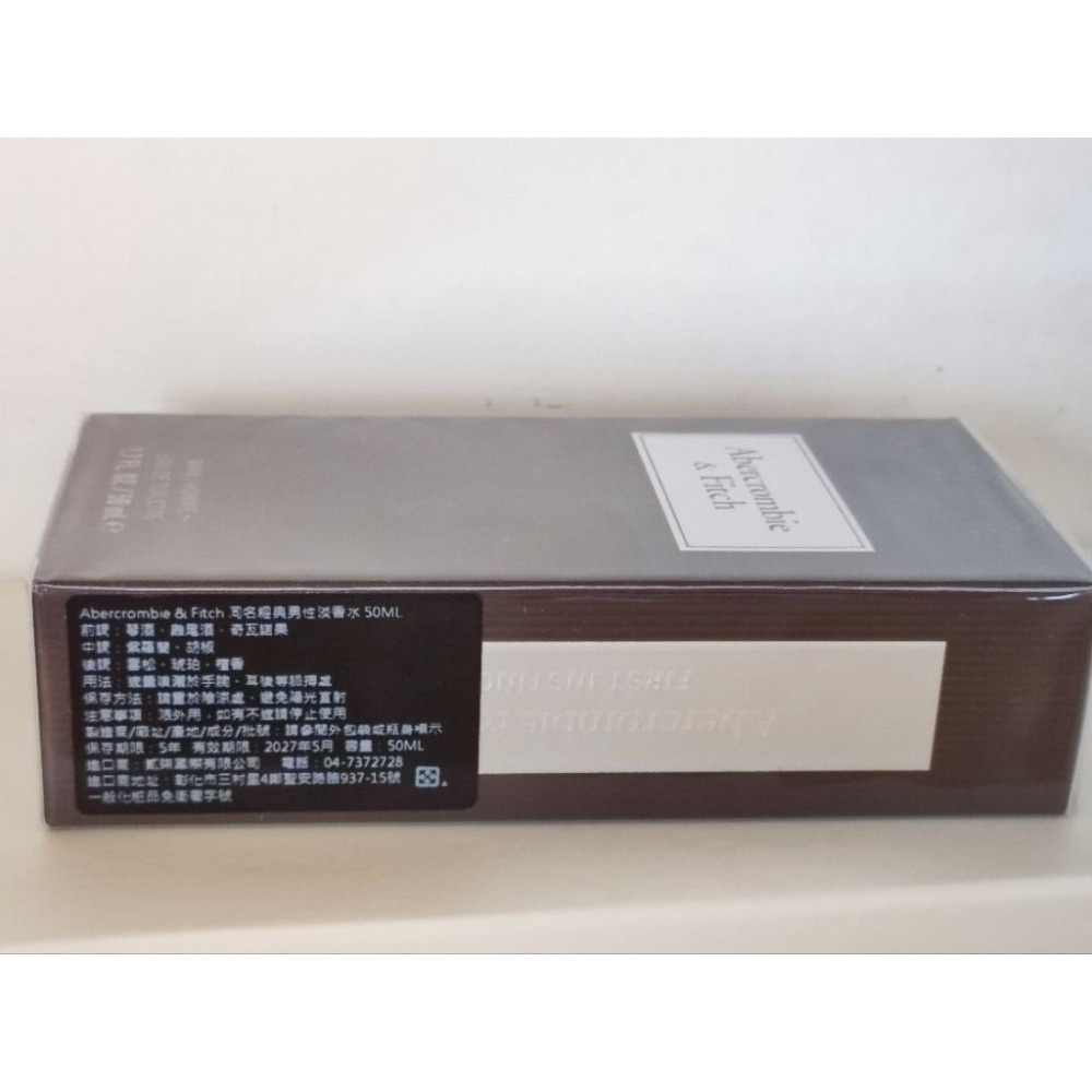 ABERCROMBIE & FITCH 同名經典男性淡香水50ml 全新正裝★封膜瑕疵-細節圖6