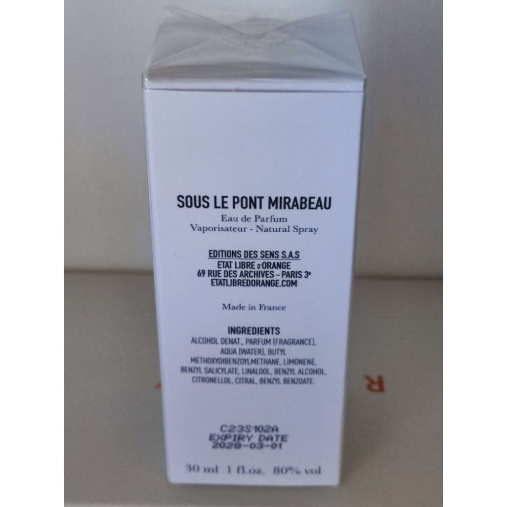 Etat Libre d＇Orange解放橘郡 2023新品★米拉波橋下中性淡香精30ml★全新正裝-細節圖4