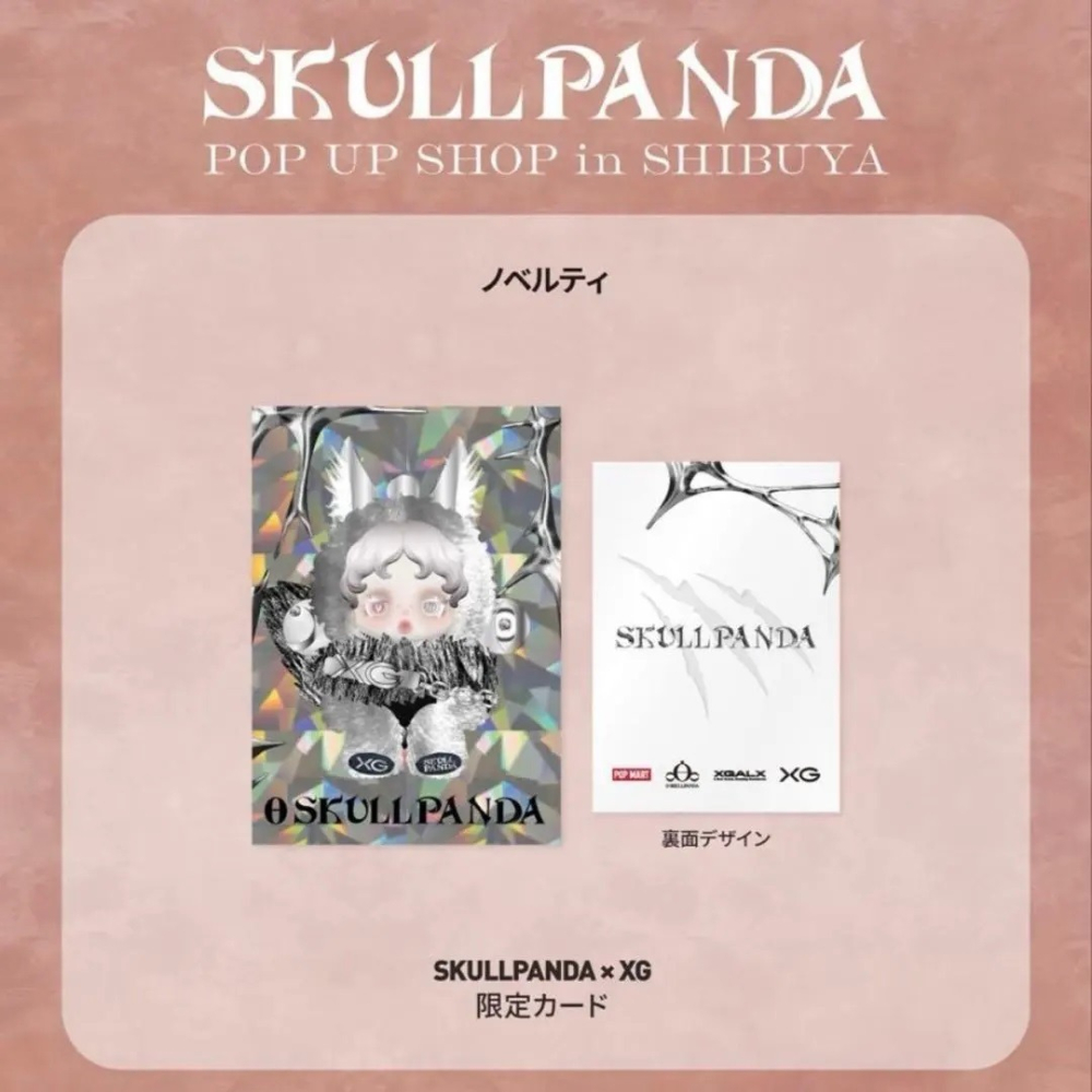 XG，世界巡迴10/17臺北小巨蛋 THE CORE 聯名閃卡+公仔現貨POP MART泡泡瑪特SKULLPANDA-細節圖3