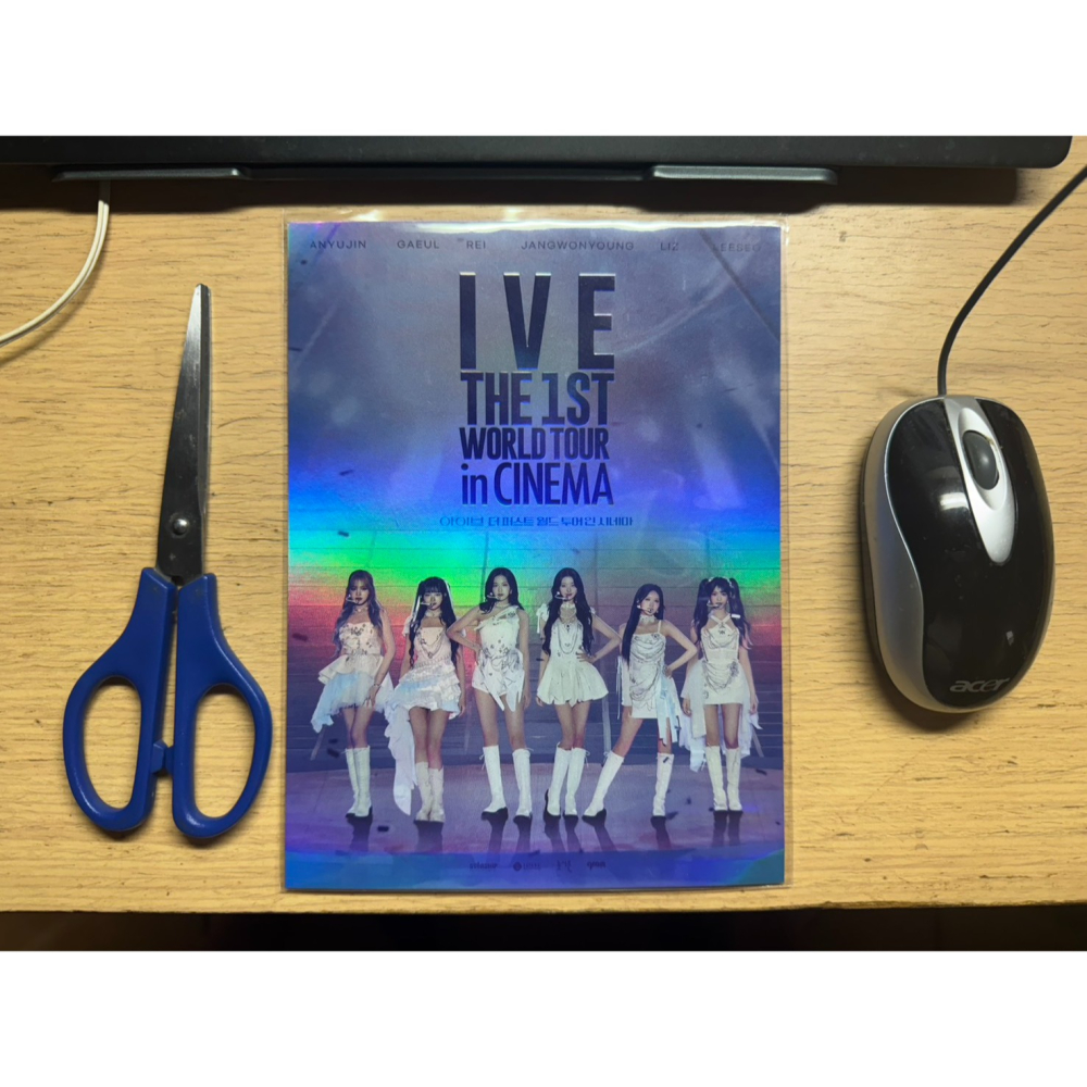 韓國直送稀有IVE全員簽名 IVE The 1st World Tour in Cinema韓國首周炫光雷射卡KPOP-細節圖6