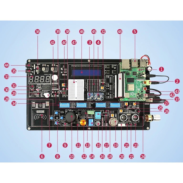 樹莓派 樹梅派 Raspberry Pi 4B 8GB 物聯網開發大全配  全新未用、加整合實驗開發板與範例-細節圖4