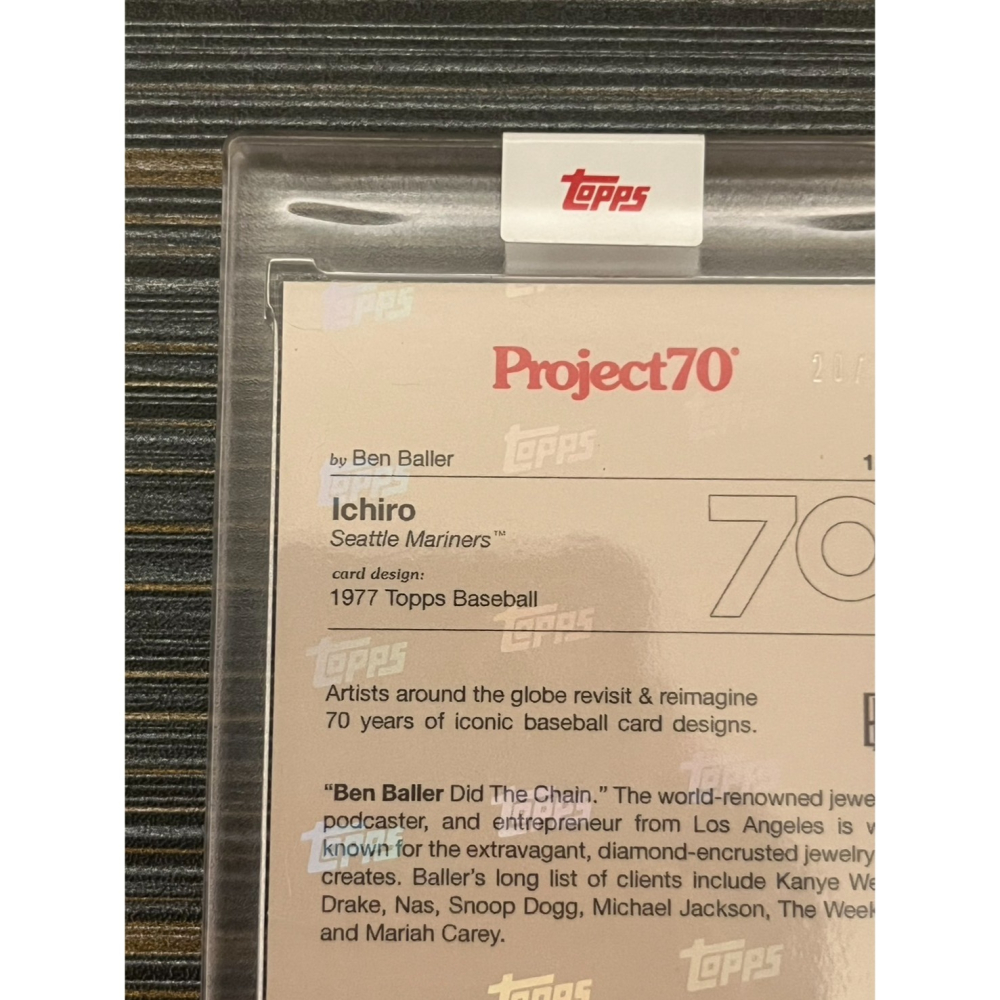 台北捷運站現貨 日本鈴木一朗 限量 20/70  Topps Project70系列 原裝殼-細節圖5