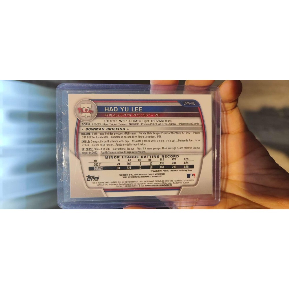 台北捷運站現貨 李灝宇 Bowman 1st 新秀卡 不再有的第一代簽名-細節圖2