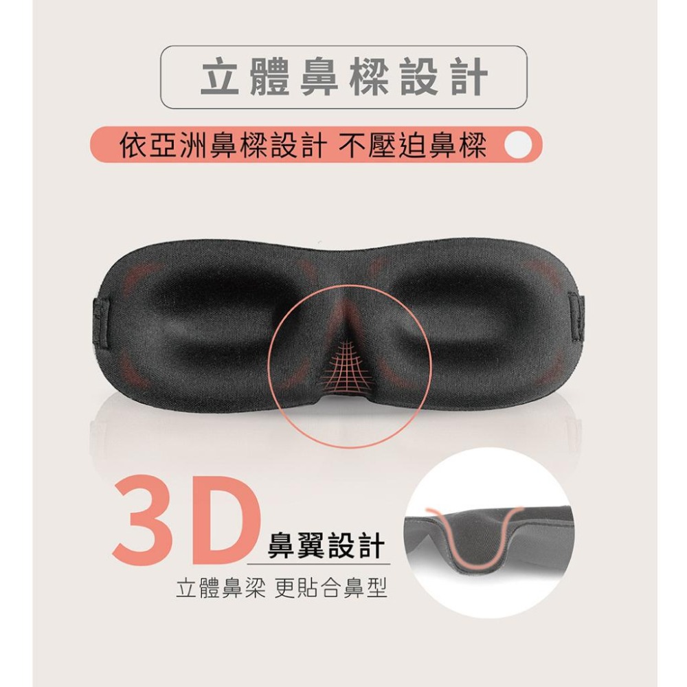 【里享】現貨 台灣製 伴佳家黑科技石墨烯3D立體眼罩 睡眠眼罩 旅行眼罩 遮光眼罩 午睡眼罩-細節圖4