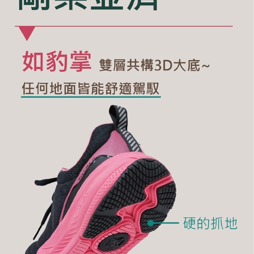 【里享】USTINI 我挺你健康鞋 豹豹極地鞋 (極地x接地氣) 男女款-粉紅豹-贈推手鞋墊+收納鞋袋-細節圖7