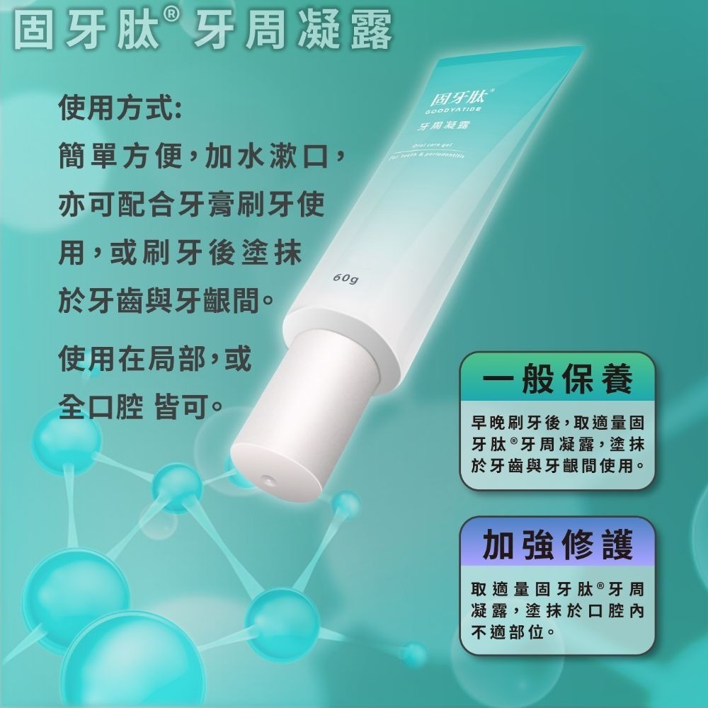 【里享】固牙肽 牙周凝露 60g-1入 台灣製 口腔保健 牙齦護理 專利胜肽+SGS檢驗安全成分 GMP工廠生產-細節圖5