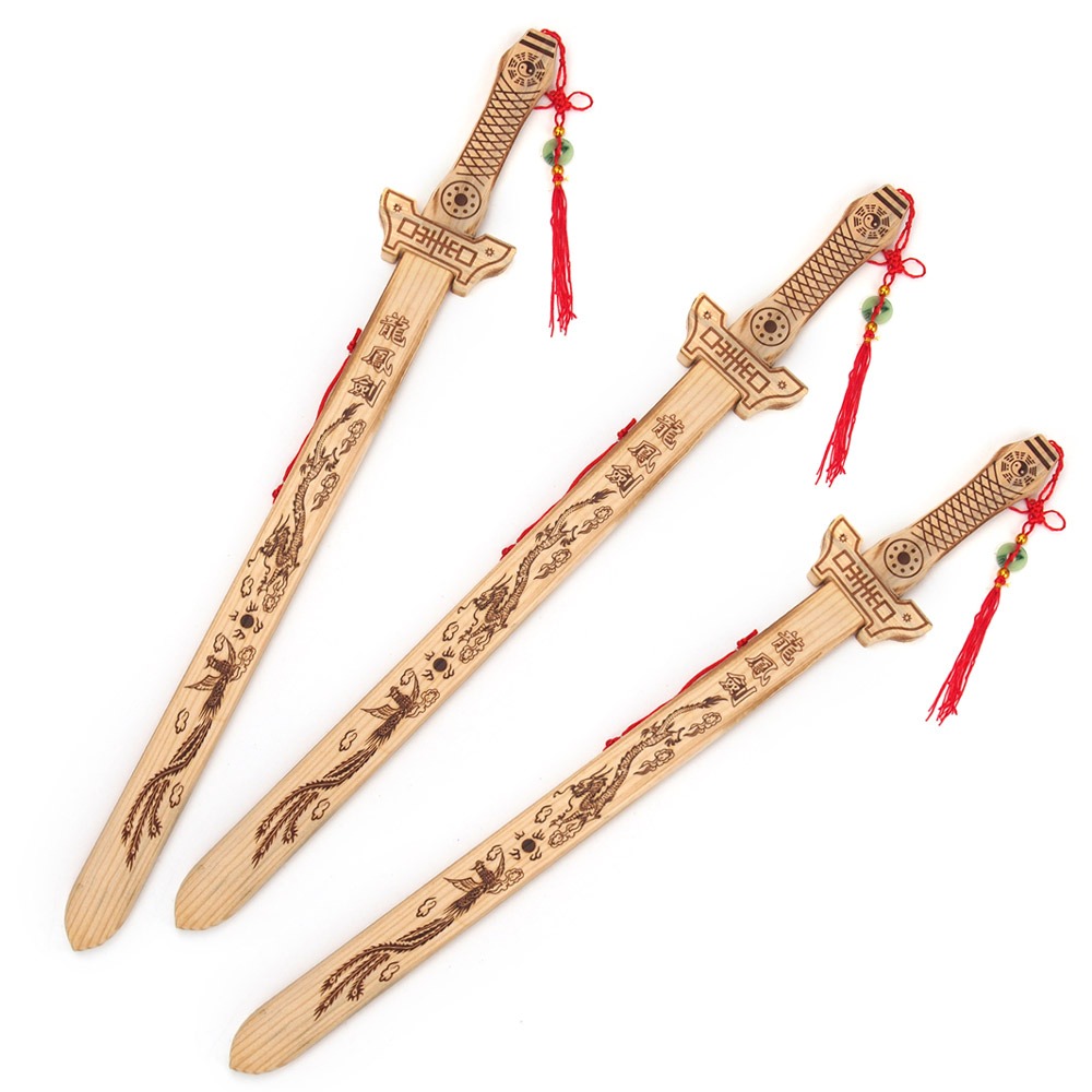 【晨豐商行】鹿港懷舊童玩/龍鳳劍/木製木劍(總長64公分)(限宅配)-細節圖3