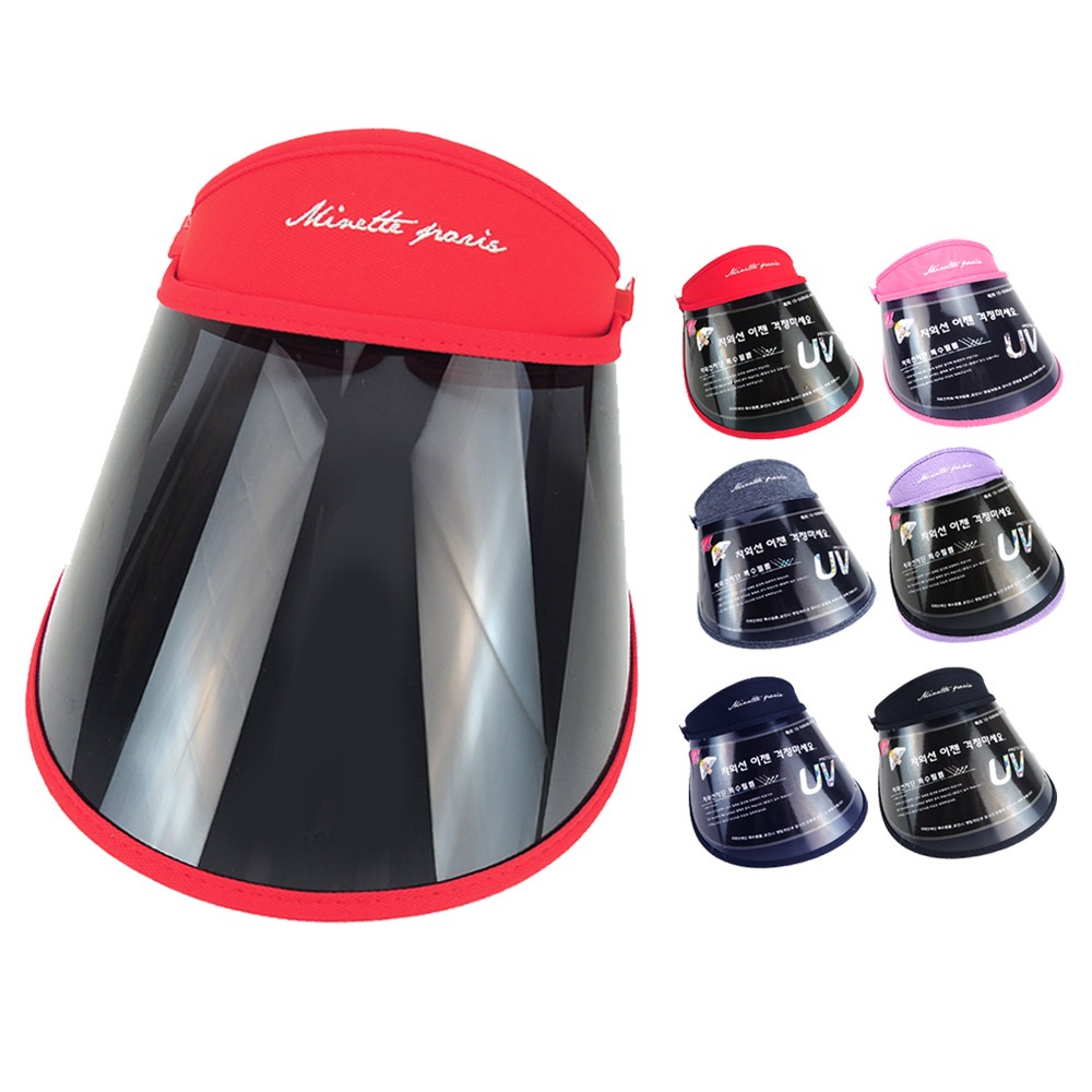 【晨豐商行】防飛沫鏡片防護罩(小S同款) 韓國原裝進口~加大抗UV鏡片防紫外線高溫遮陽帽(醫學美容推薦)-細節圖2