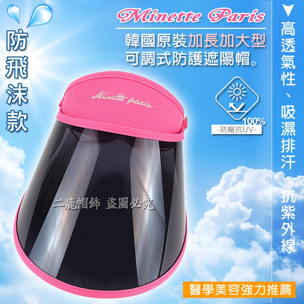 【晨豐商行】防飛沫鏡片防護罩(小S同款) 韓國原裝進口~加大抗UV鏡片防紫外線高溫遮陽帽(醫學美容推薦)-規格圖6