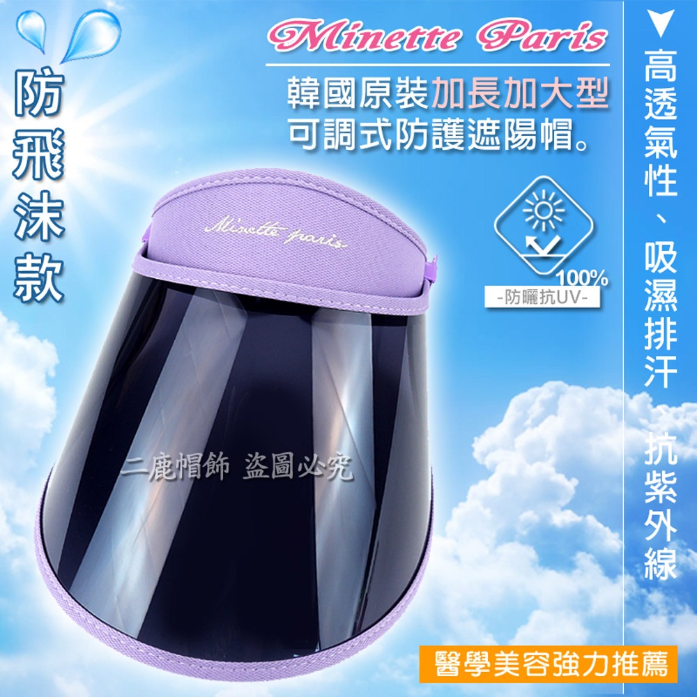 【晨豐商行】防飛沫鏡片防護罩(小S同款) 韓國原裝進口~加大抗UV鏡片防紫外線高溫遮陽帽(醫學美容推薦)-規格圖6