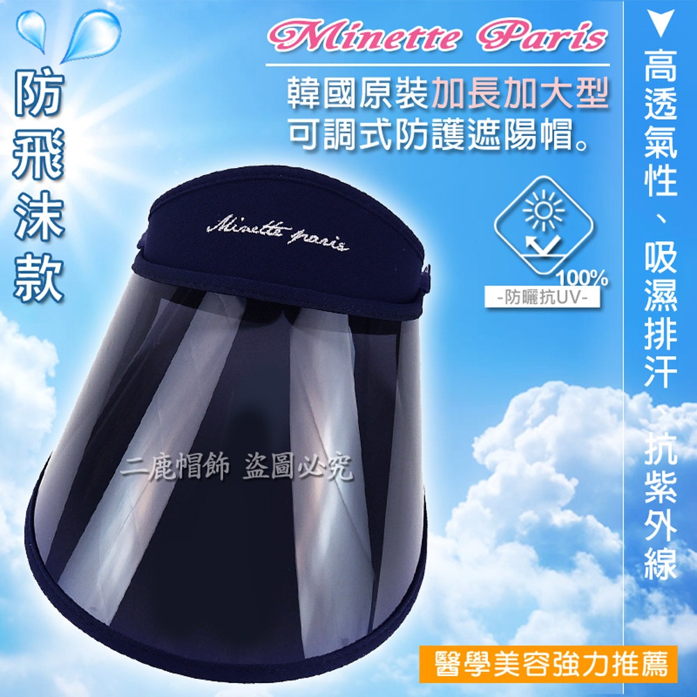 【晨豐商行】防飛沫鏡片防護罩(小S同款) 韓國原裝進口~加大抗UV鏡片防紫外線高溫遮陽帽(醫學美容推薦)-規格圖6