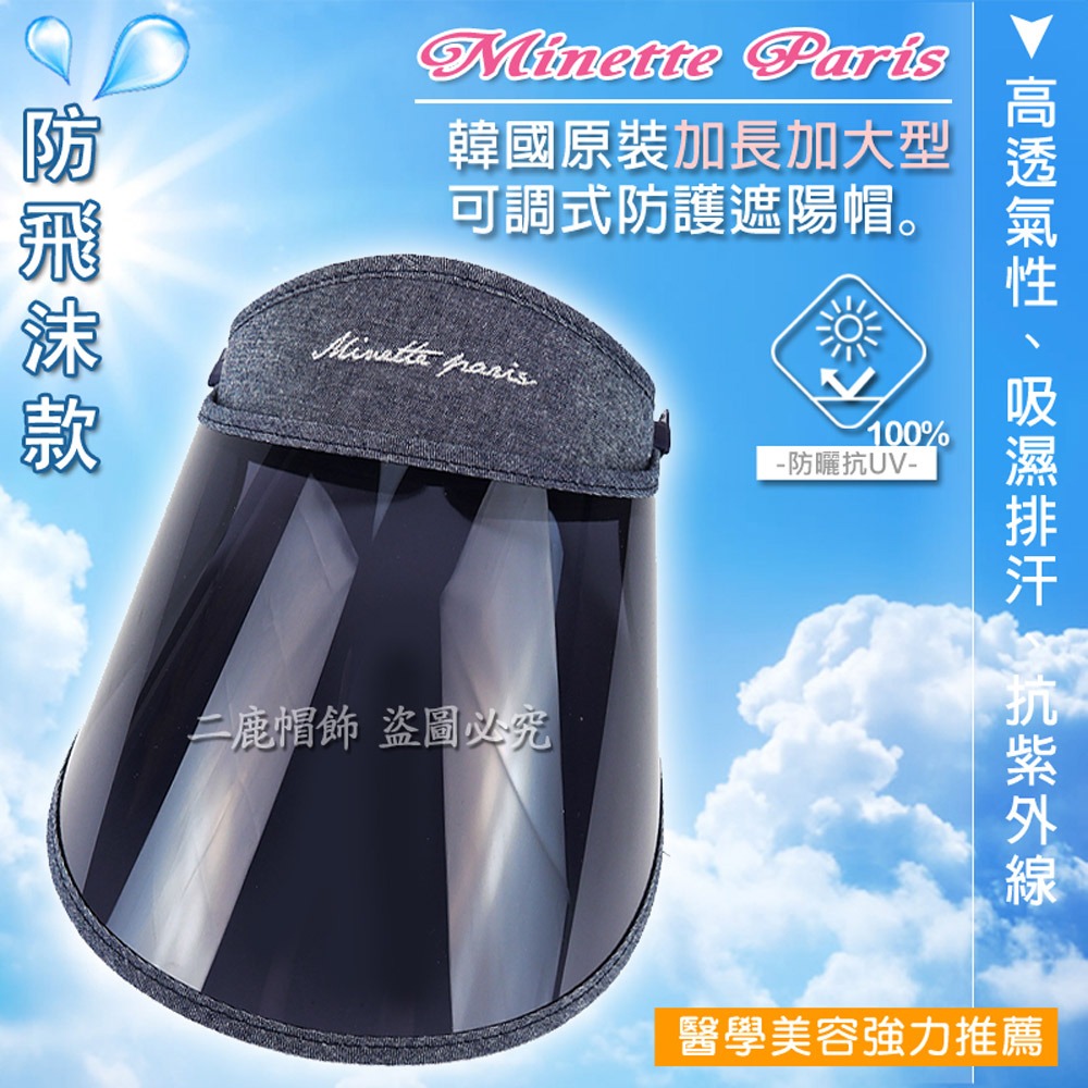 【晨豐商行】防飛沫鏡片防護罩(小S同款) 韓國原裝進口~加大抗UV鏡片防紫外線高溫遮陽帽(醫學美容推薦)-規格圖6