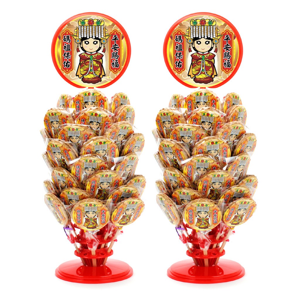 【晨豐商行】媽祖最愛/招財麥芽餅/步步高升高塔/拜拜首選/呷平安/媽祖平安餅/古早味麥芽餅媽祖麥芽餅高塔30入.60入-規格圖2