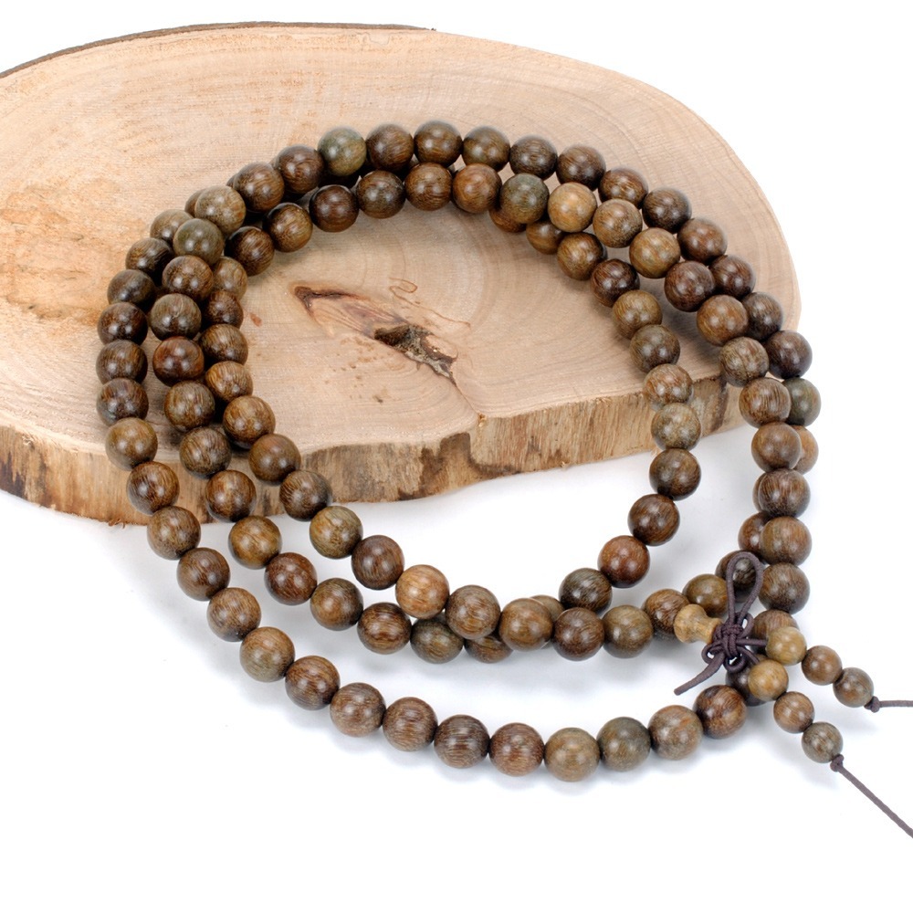 【晨豐商行】108顆 手串 綠壇木 金絲壇木 手排 108顆佛珠 佛珠 手串 佛珠 (綠壇木金絲壇木108顆佛珠)-規格圖3