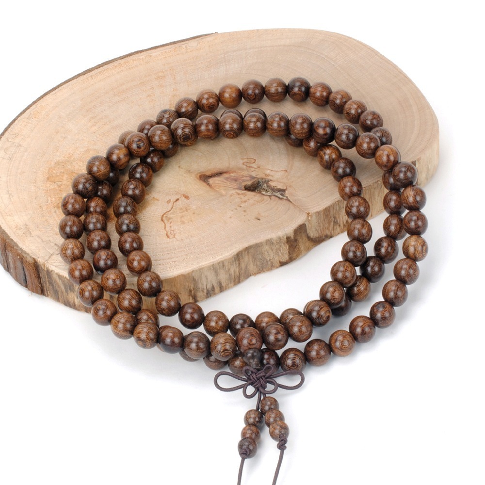 【晨豐商行】108顆 手串 綠壇木 金絲壇木 手排 108顆佛珠 佛珠 手串 佛珠 (綠壇木金絲壇木108顆佛珠)-規格圖3