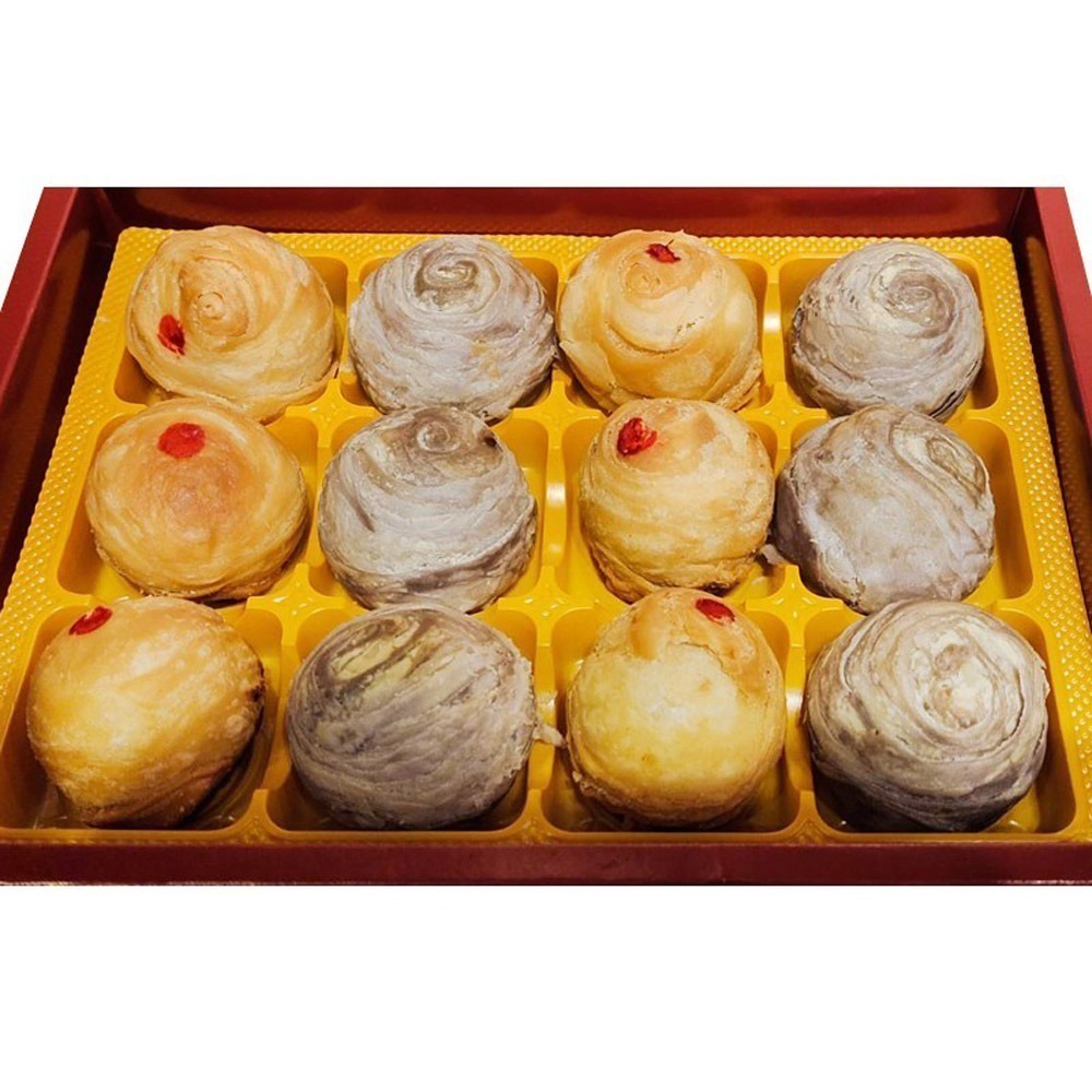 【晨豐商行】鹿港名產 [永芳餅舖] 手工現做 彩頭酥.芋頭酥.(全素)過年年節中秋禮盒.低糖低熱量 (口味自由配)-細節圖3