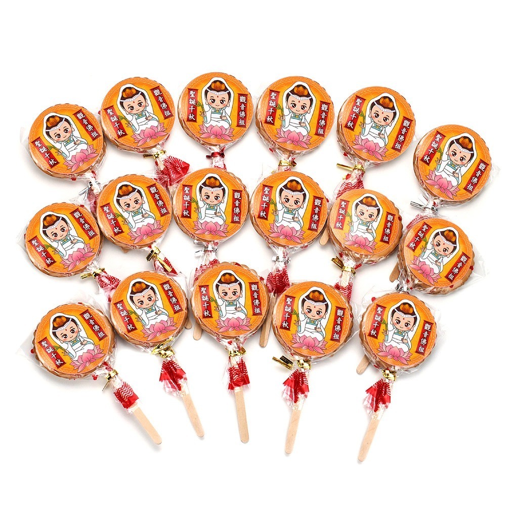 【晨豐商行】古早味麥芽餅/觀音佛祖麥芽餅/觀音佛祖聖誕千秋 (觀音佛祖平安餅60入桶裝)-細節圖2