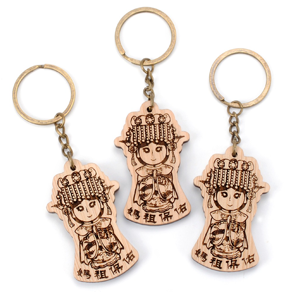 【晨豐商行】媽祖保佑/神尊吊飾/檜木鑰匙圈/白沙屯媽祖結緣品/媽祖吊飾 (媽祖吊飾檜木鑰匙圈)-細節圖4