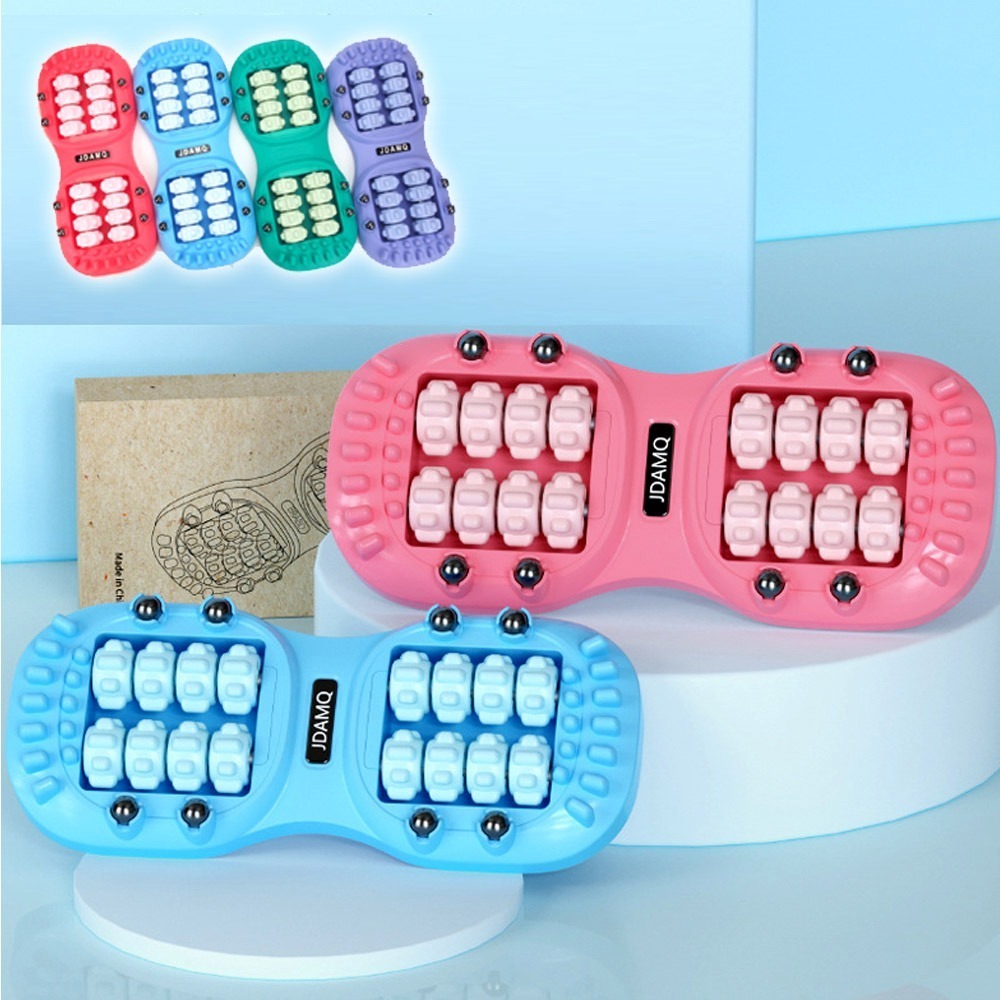 【晨豐商行】穴位足底磁珠滾輪按摩器 (磁珠 穴道 穴位 滾輪 足部 足療板 禮物 刮痧 承重強 防撞防踢 不佔位)-細節圖3