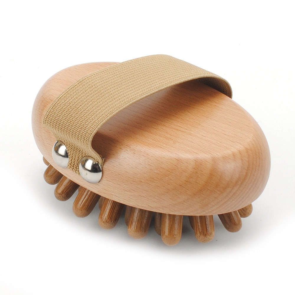 【晨豐商行】天然櫸木-手持式櫸木31竹齒經絡刷.按摩梳 刮痧按摩養生梳 頭皮按摩 櫸木 原木梳 禮物-細節圖3