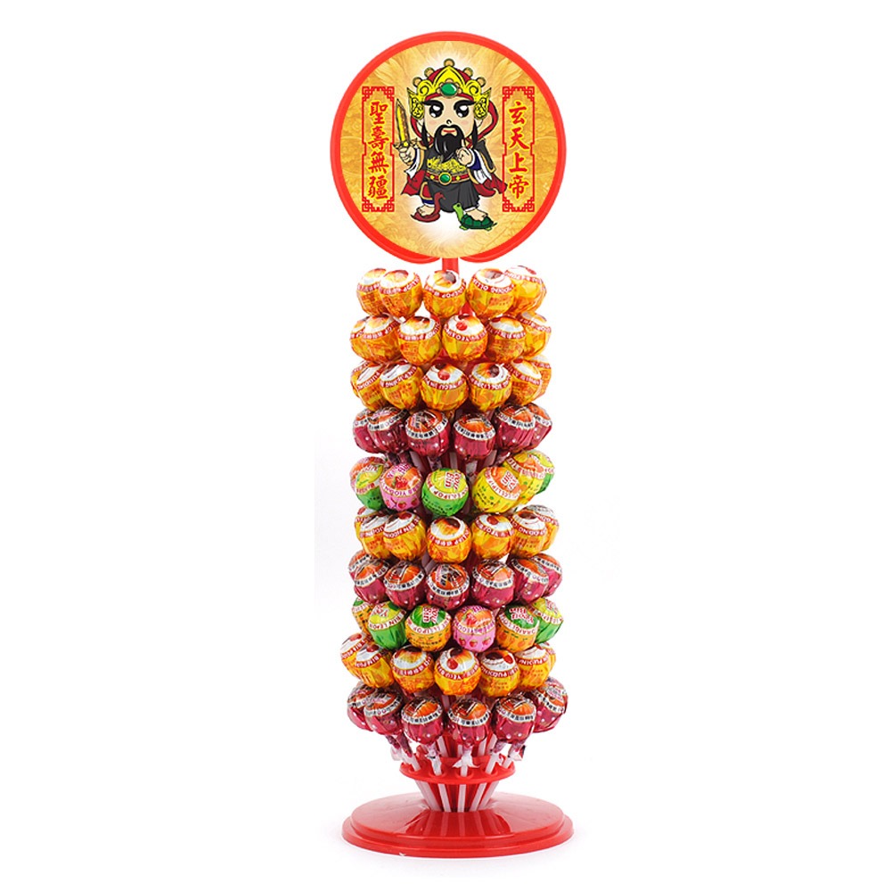 【晨豐商行】玄天上帝祝壽棒棒糖塔/60入/120入玄天上帝最愛/招財棒棒糖/棒棒糖祝壽塔/拜拜首選/呷平安/補財庫-規格圖4