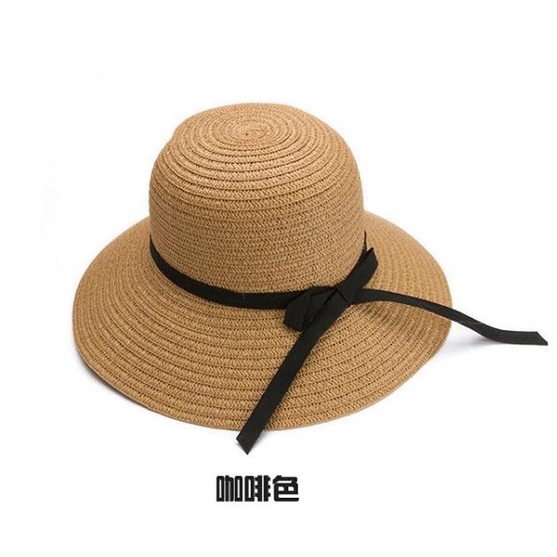 【晨豐商行】麻豆最愛特級款/經典黑色蝴蝶結/渡假海灘大邊草帽/大頭圍(限宅配)-細節圖3