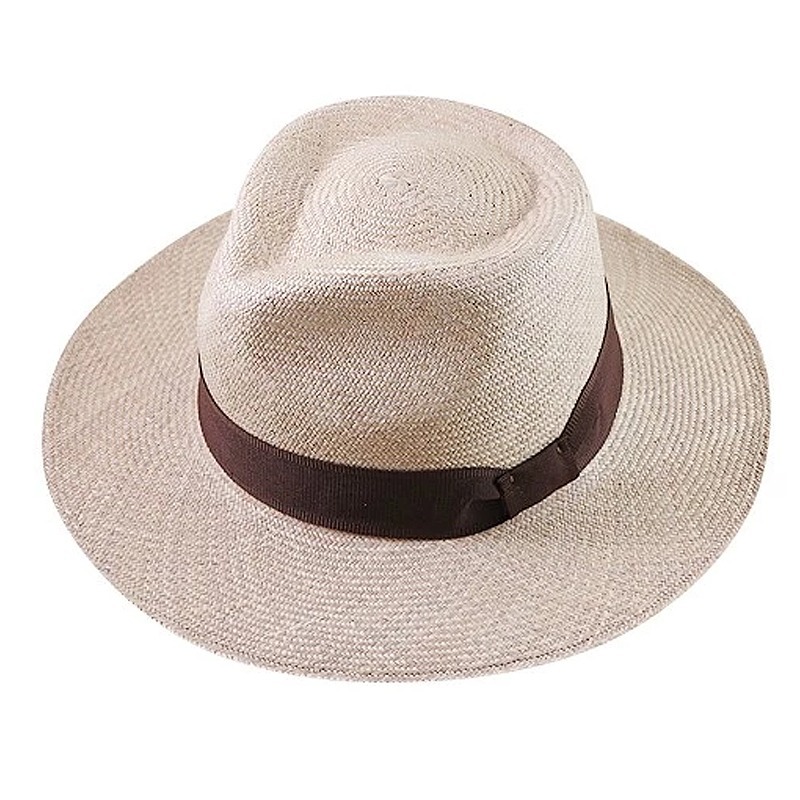 【晨豐商行】純手工三角藺草/苑裡藺草帽/咖啡色經典緞帶/國寶手工編織藺草/超細緻 巴拿馬帽 -台灣製(限宅配)-細節圖3