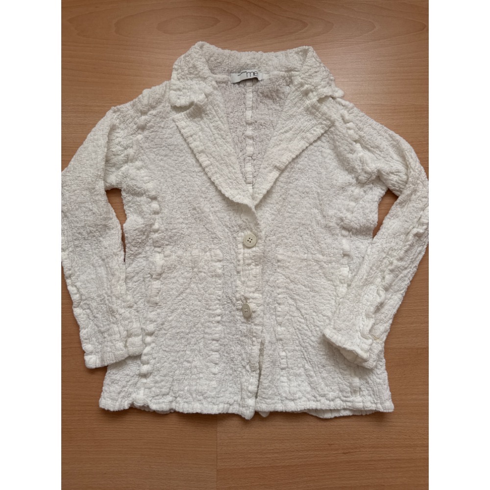 三宅一生me ISSEY MIYAKE經典款花椰菜純棉開衫西裝外套-細節圖4