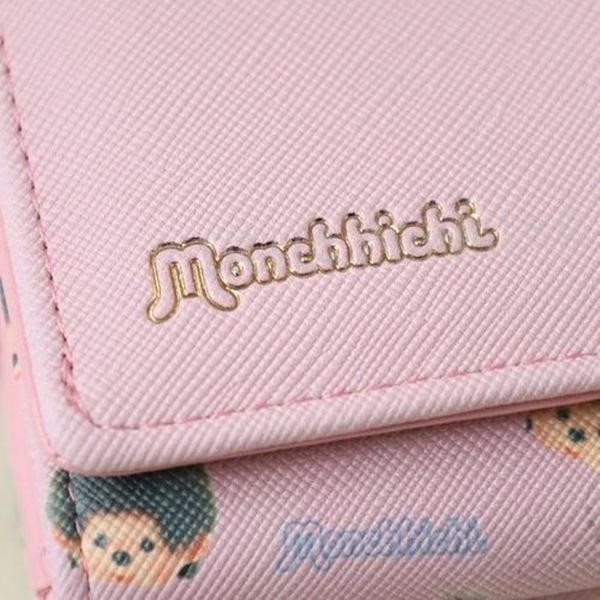 小怪獸選物🌸現貨 快速出貨  Monchhichi 夢奇奇 三折短夾 皮夾 財布 錢包 復古風 萌奇奇 蒙奇奇-細節圖6