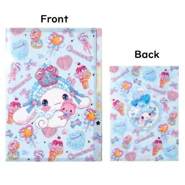 小怪獸日本代購🌸現貨 三麗鷗×飴ノ森ふみか A5資料夾 3分隔 文件夾 3格 分類夾 收納夾 辦公 文具-規格圖2