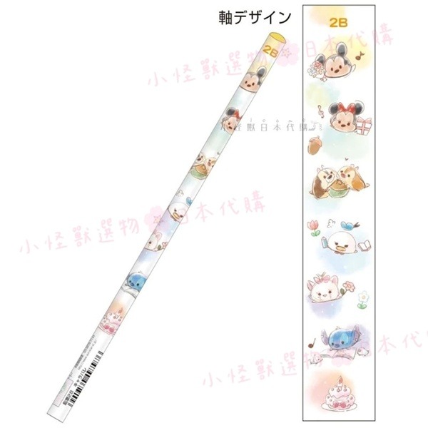 小怪獸日本代購🌸現貨 日本製 迪士尼2B鉛筆 丸軸 公主 米奇 奇奇蒂蒂 愛麗絲 唐老鴨 好寫 筆 開學用品 文具-規格圖1