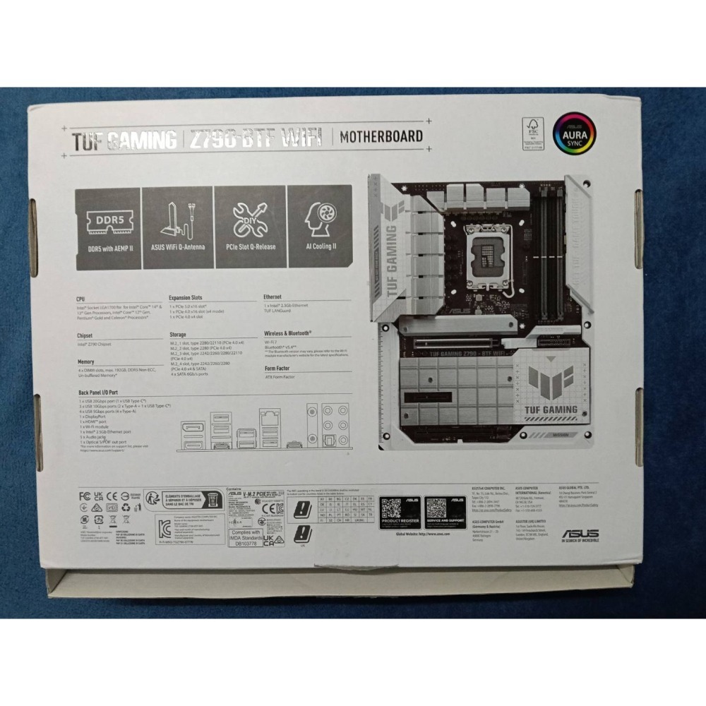 ASUS華碩 TUF GAMING Z790-BTF WIFI 1700/D5/背插式接頭主機板-細節圖2