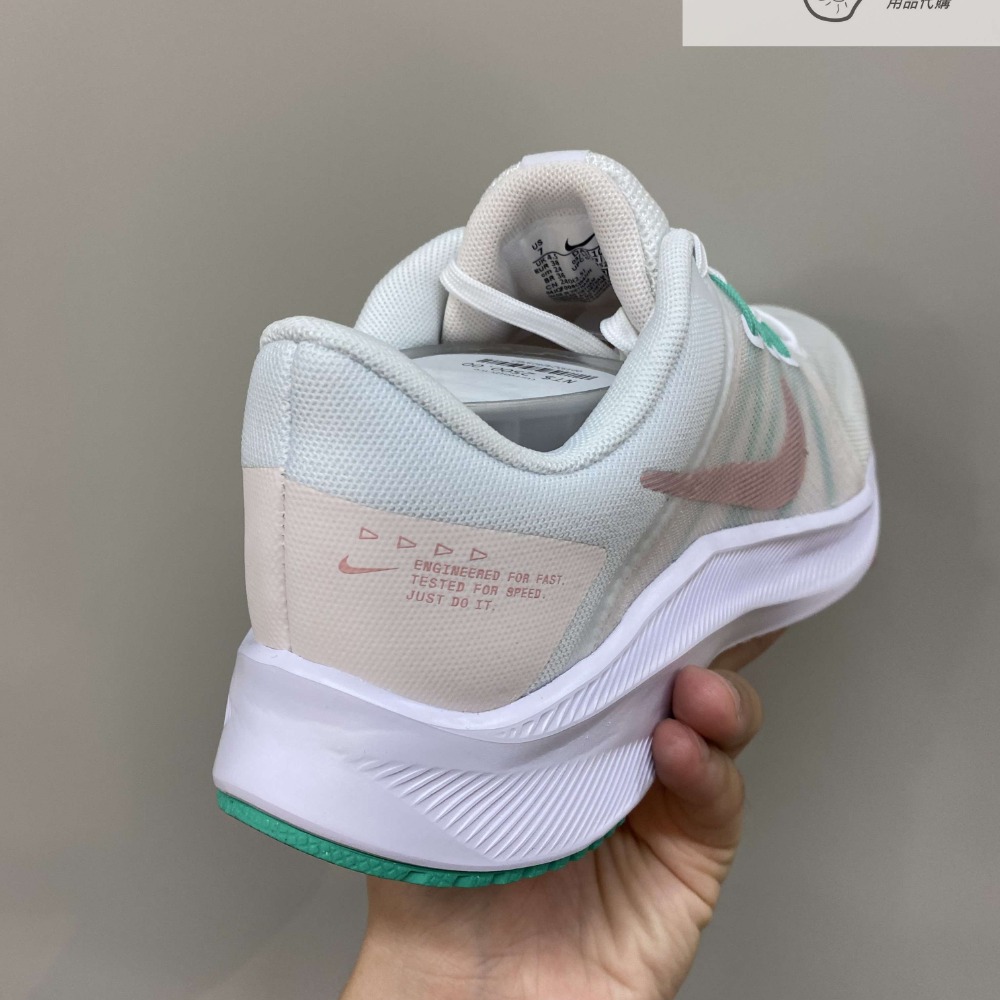 【AND.】NIKE QUEST 4 白粉綠 透氣 運動 慢跑鞋 女款 DA1106-105-細節圖4