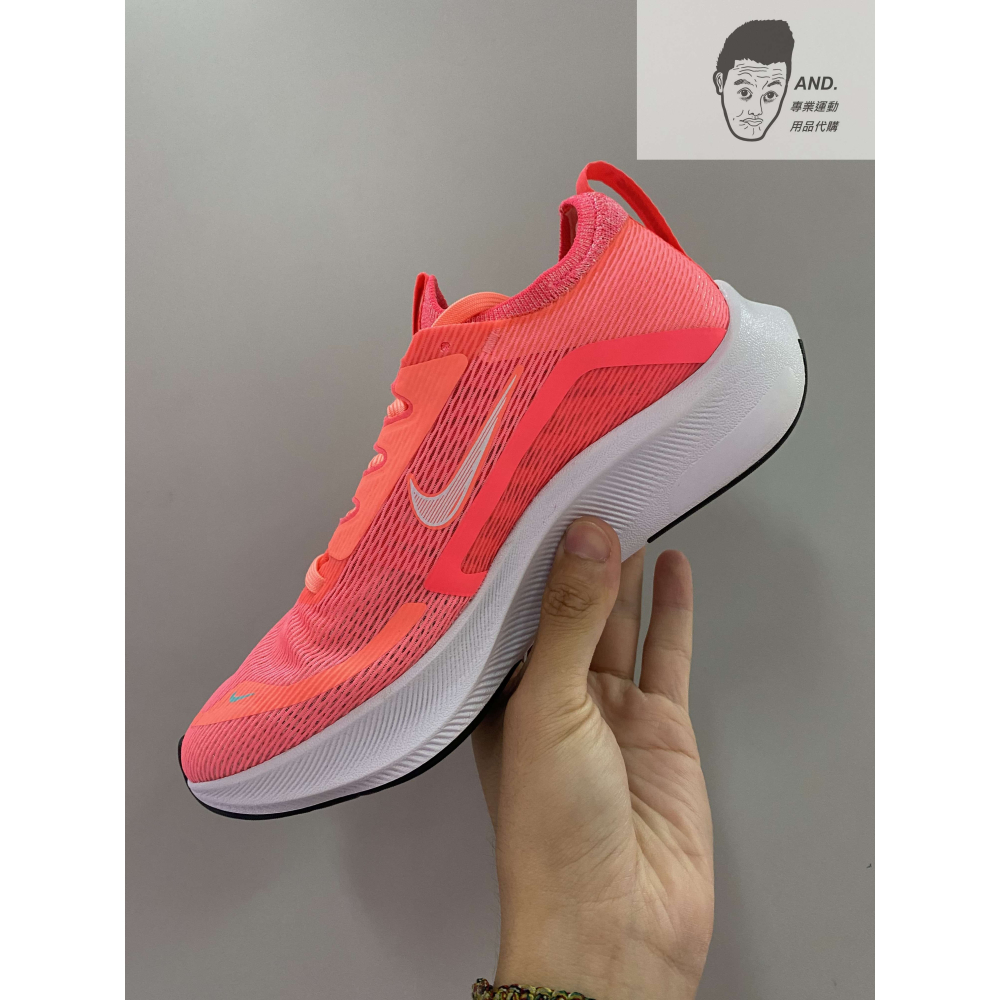 【AND.】NIKE W ZOOM FLY 4 橘紅 慢跑鞋 編織 輕量 透氣 舒適 女款 CT2401-600-細節圖3