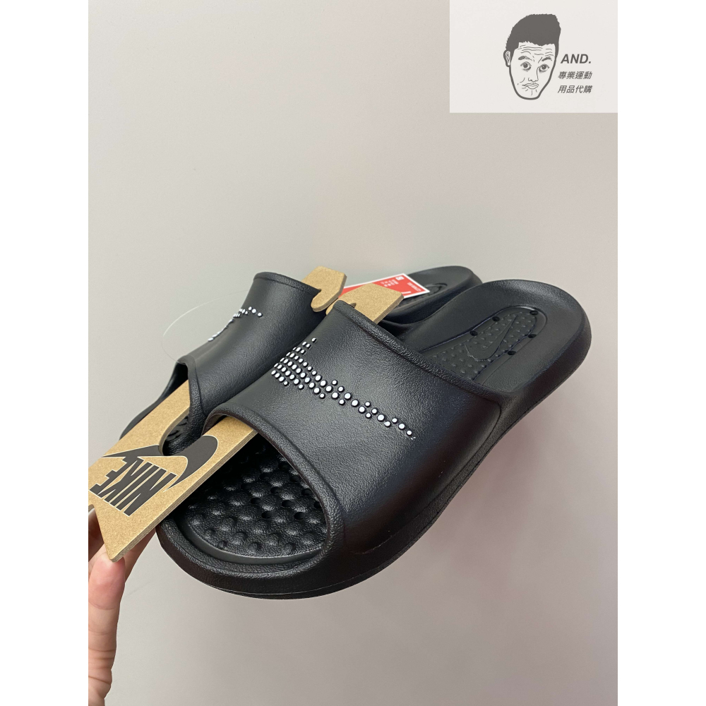 【AND.】NIKE VICTORI ONE SLIDE 運動 防水拖鞋 女款 黑/白 CZ7836-001/100-細節圖4
