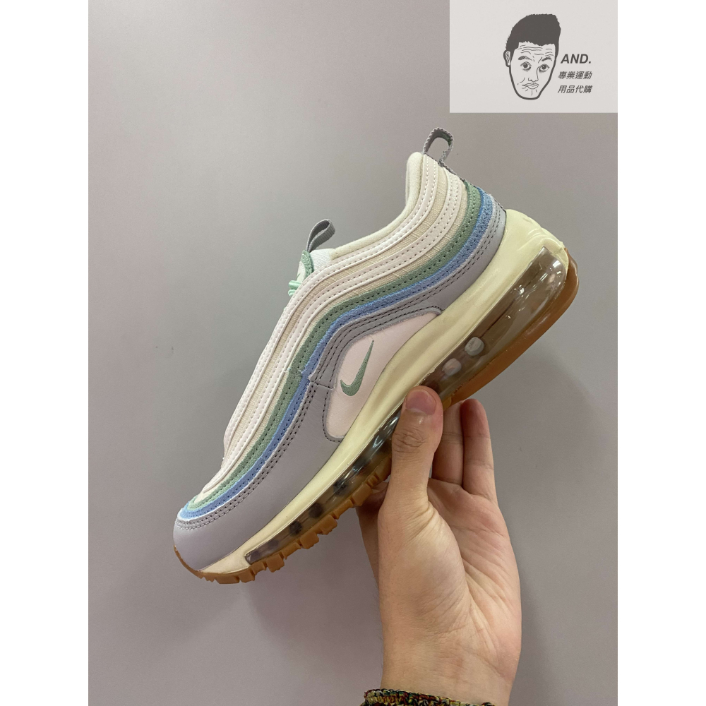 【AND.】NIKE W AIR MAX 97 藍綠灰 氣墊 復古 休閒 子彈 女款 DX5766-131-細節圖3