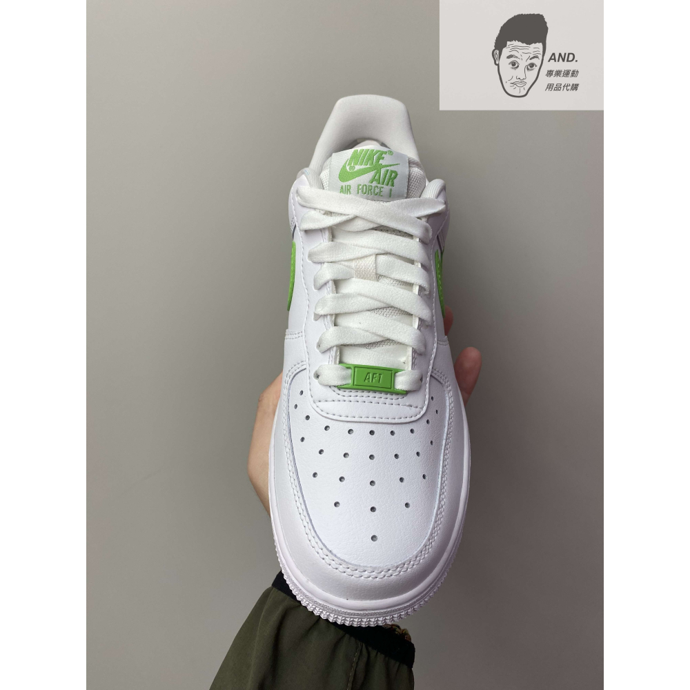 【AND.】NIKE AIR FORCE 1 白綠 休閒 復古 穿搭 女款 DD8959-112-細節圖2