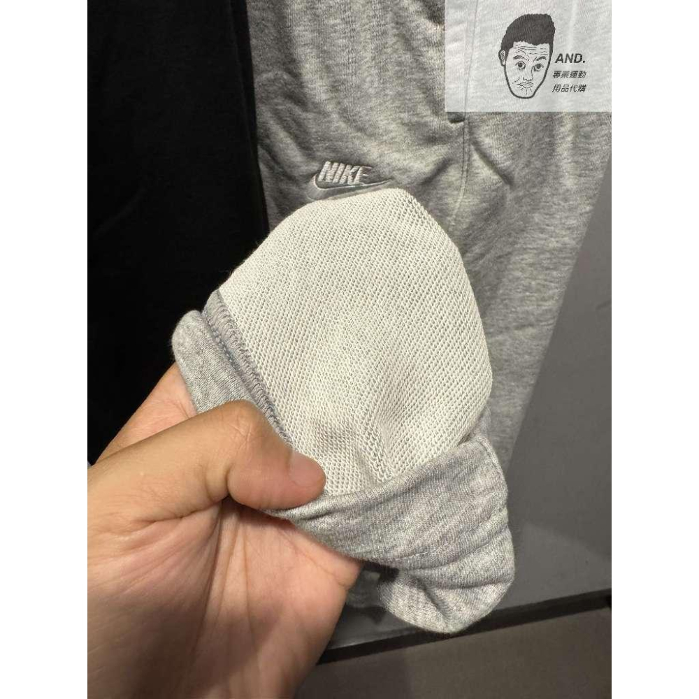 【AND.】NIKE NSW CLUB 棉質 刺繡 直筒褲 長褲 黑/灰 BV2714-010/063-細節圖4