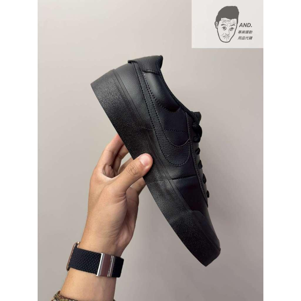 【AND.】現貨 NIKE COURT SHOT 全黑 休閒鞋 復古鞋 板鞋 皮革 男款 FQ8146-001-細節圖3