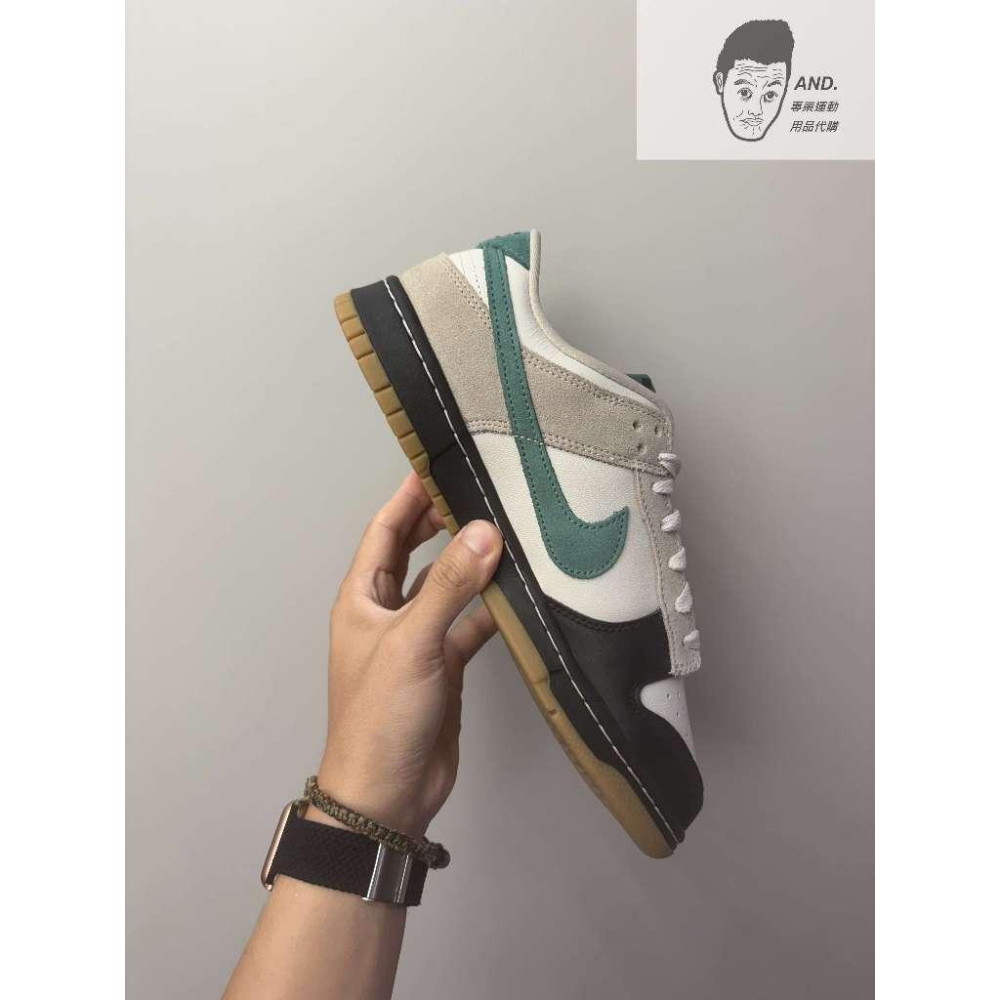 【AND.】NIKE DUNK LOW 灰黑綠 奶油底 仿舊 復古 休閒 男款 HQ3483-104-細節圖3
