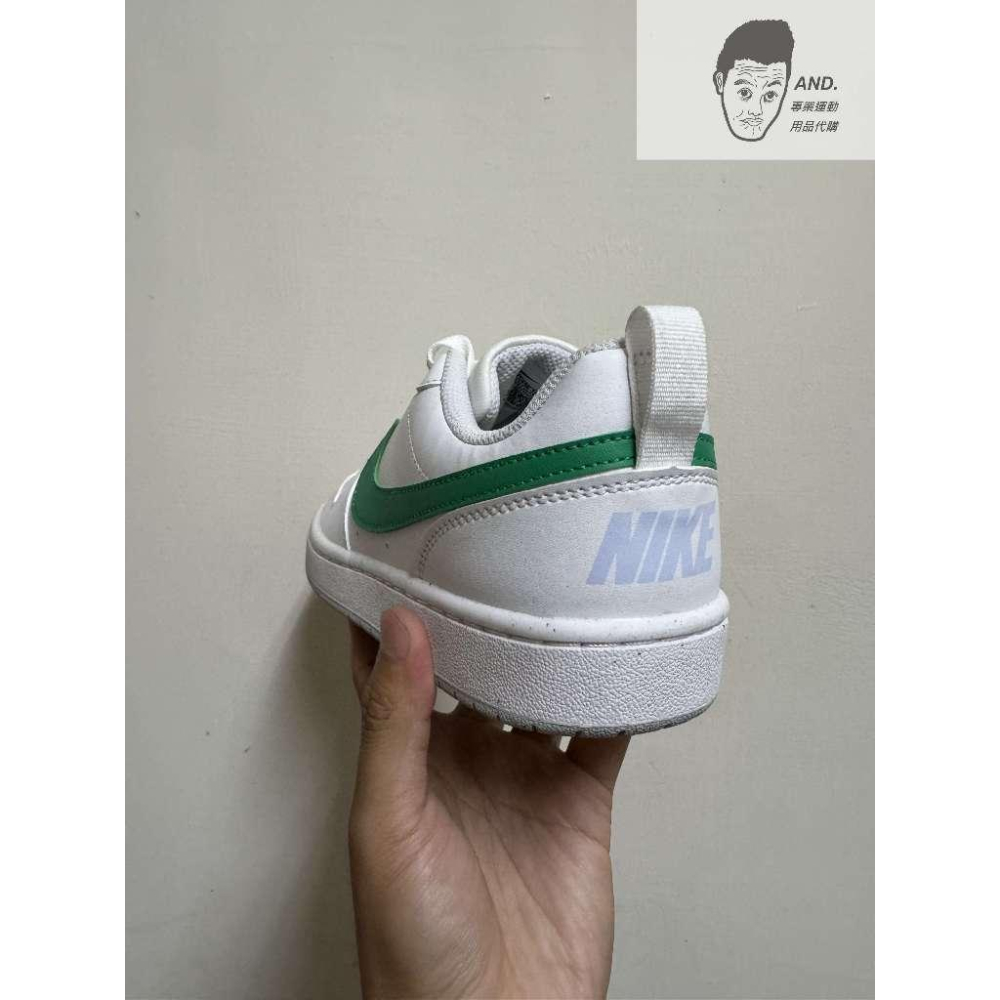 【AND.】現貨 NIKE COURT BOROUGH LOW 2 GS 白綠 休閒 穿搭 女款 DV5456-109-細節圖4
