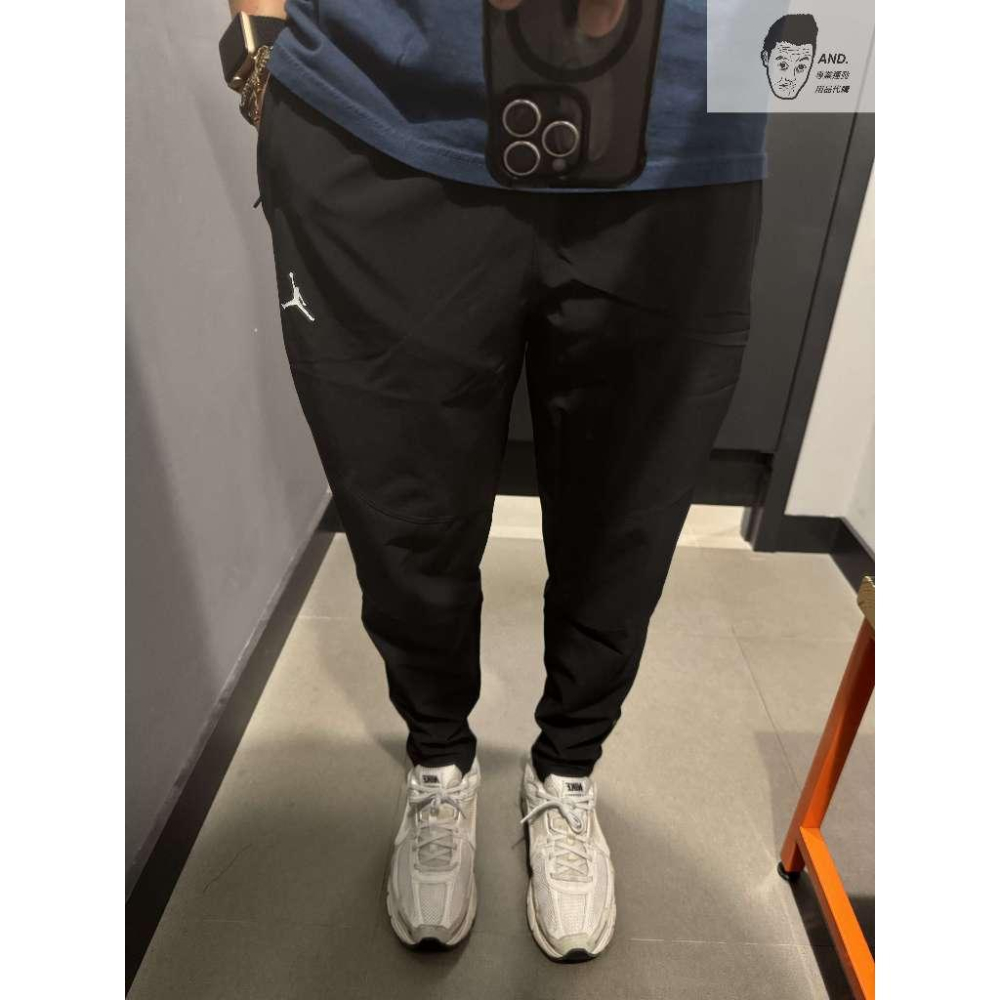 【AND.】NIKE JORDAN DRY 黑色 抽繩 拉鍊口袋 彈性 縮口 運動長褲 男款 FN5841-010-細節圖2