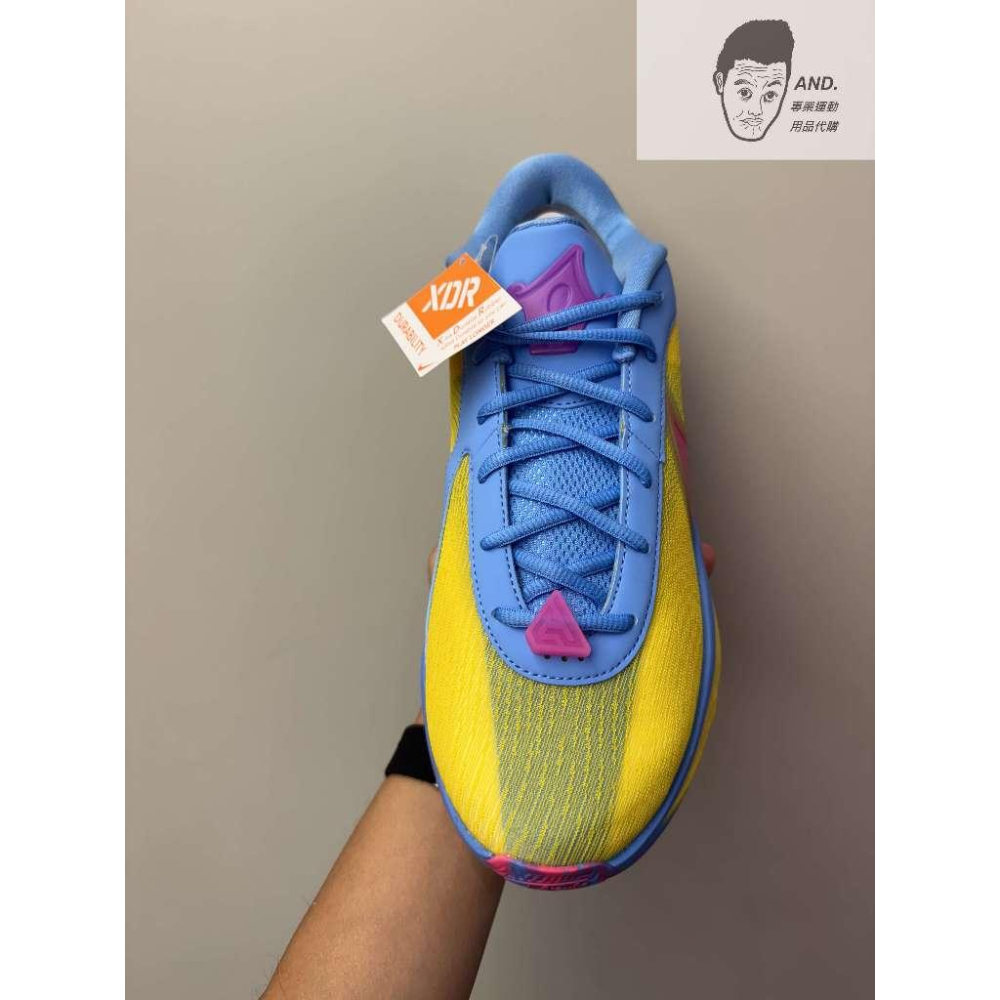 【AND.】NIKE GIANNIS FREAK 6 EP 黃藍 籃球鞋 耐磨 男款 HF1819-700-細節圖2